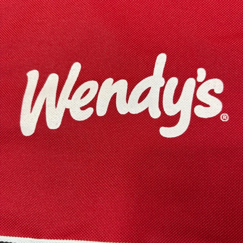 Wendy's Insulated Red Tote Bag Large Mesh Bottom Promo Logo Beach Gym‎ Travel